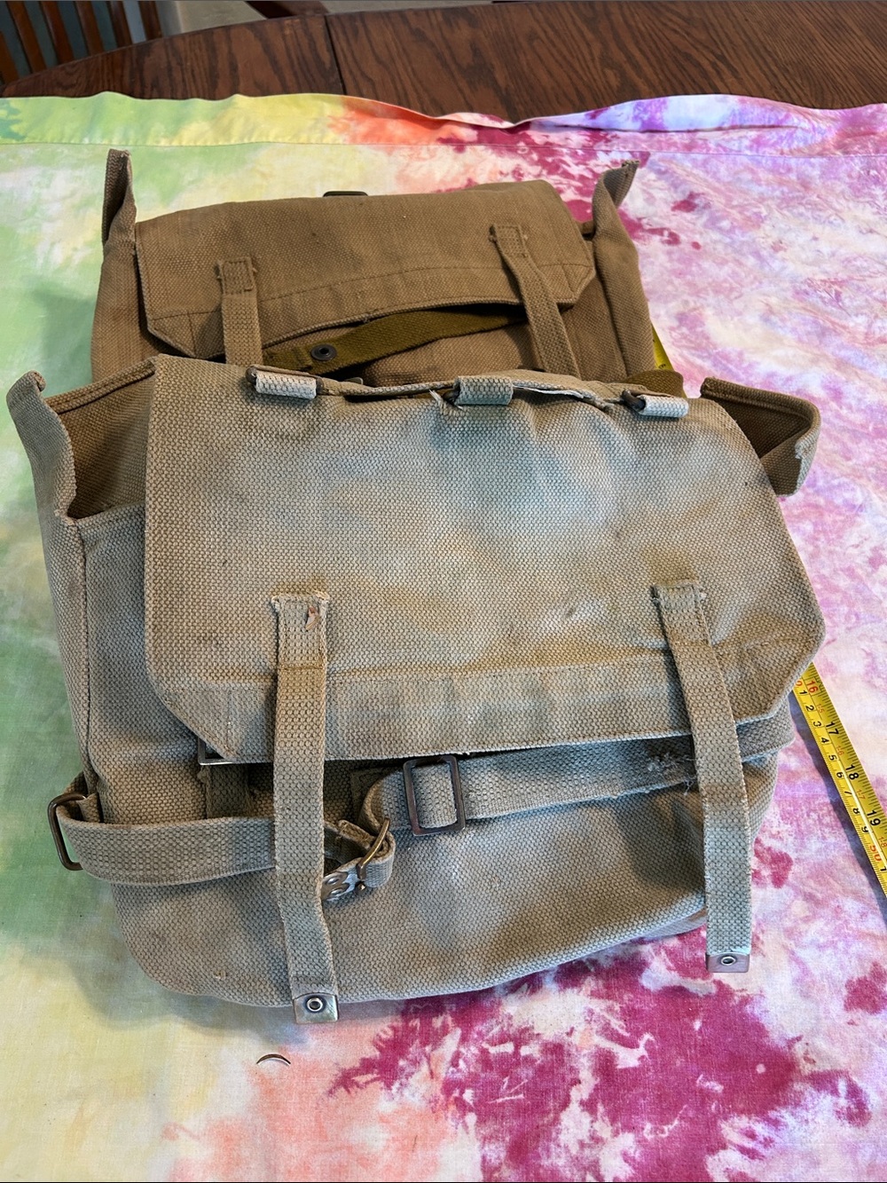 2 Danish Army haversacks from WW ll